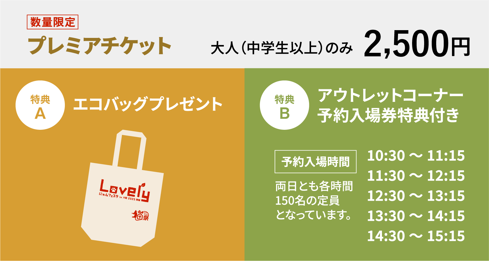プレミアチケット大人（中学生以上）2,500円