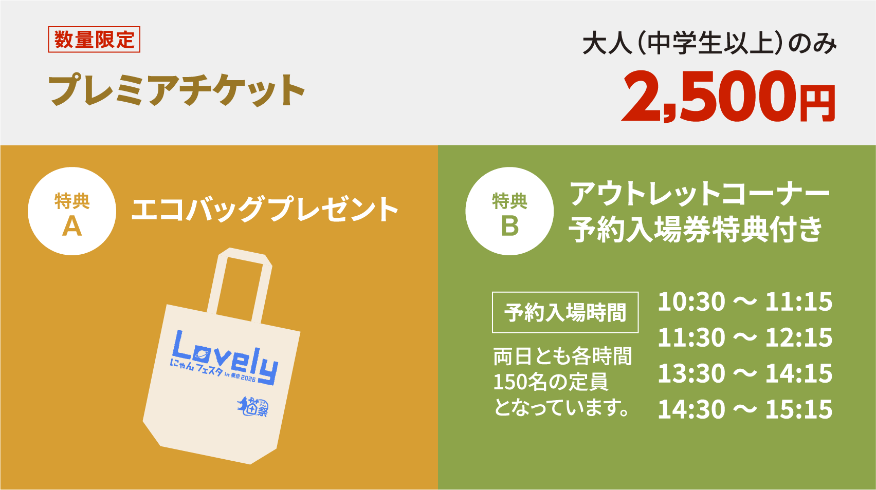 プレミアチケット大人（中学生以上）2,500円
